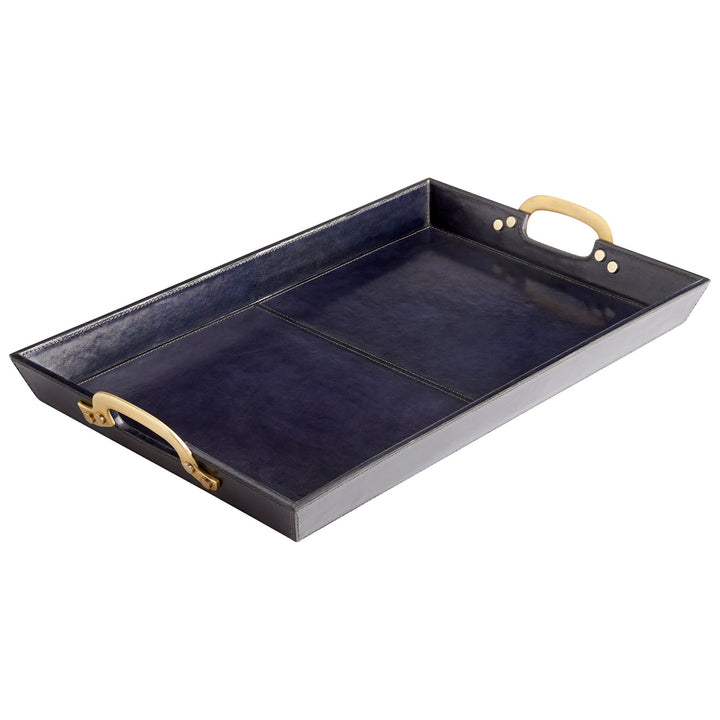 Cyan 10718 Containers & Trays - Blue And Antique Brass