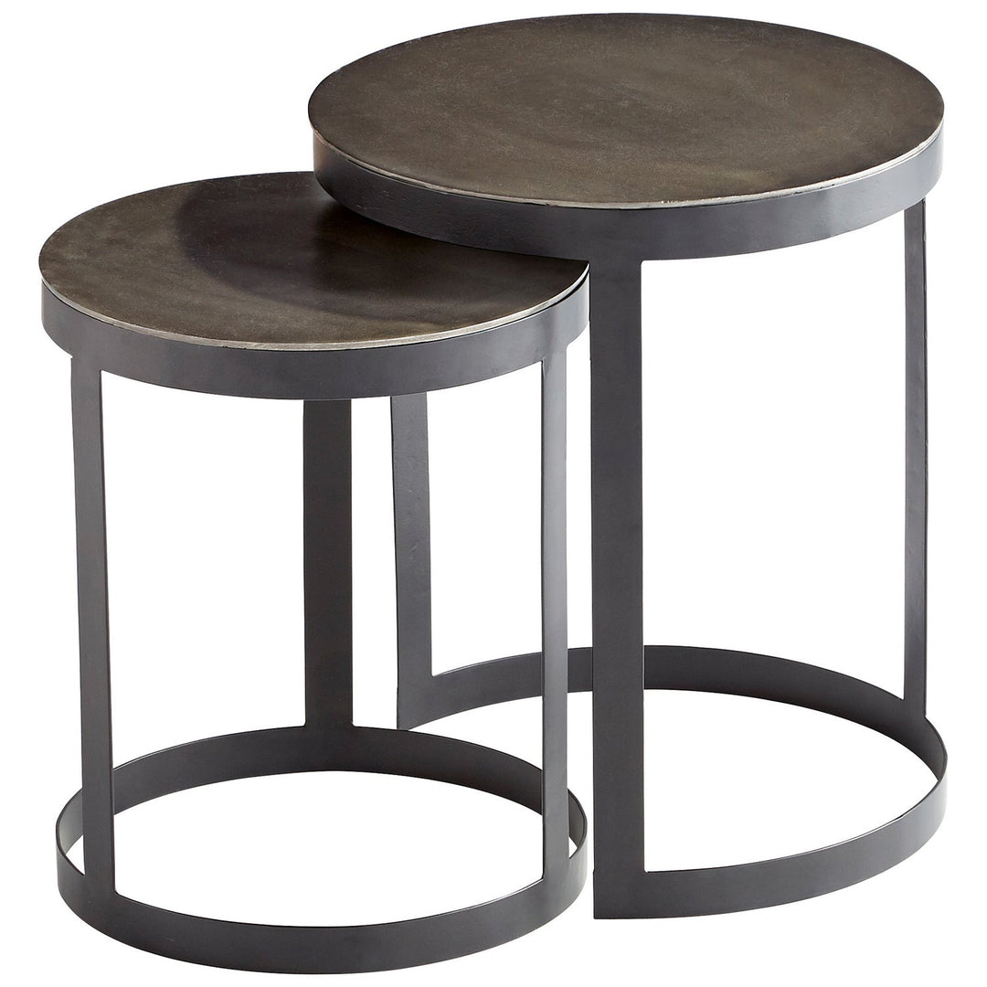 Cyan 10734 Tables - Silver And Black