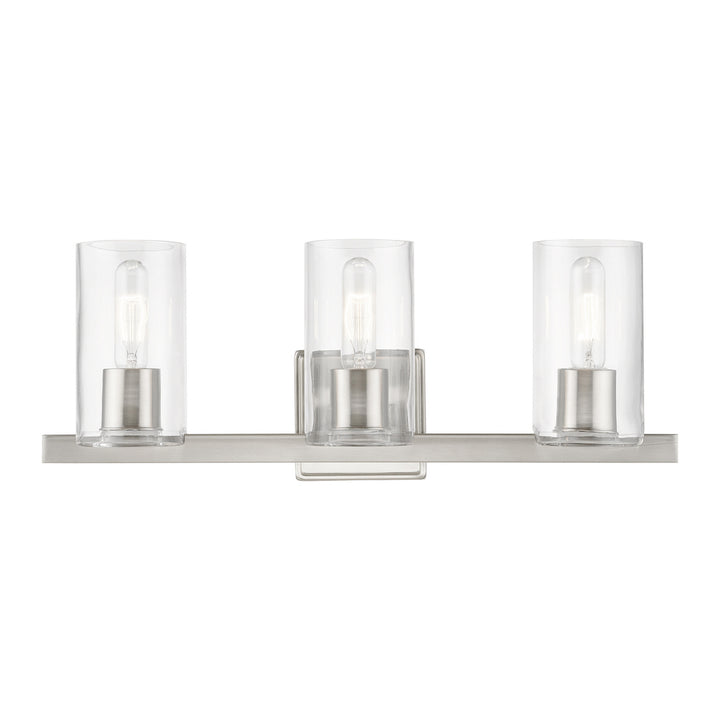 Livex Clarion 18033-91 Bath Vanity Light 23 in. wide - Brushed Nickel