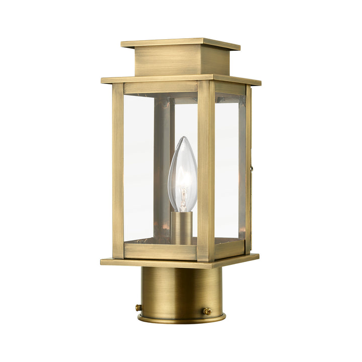 Livex Lighting 20201-01  Princeton Outdoor Antique Brass