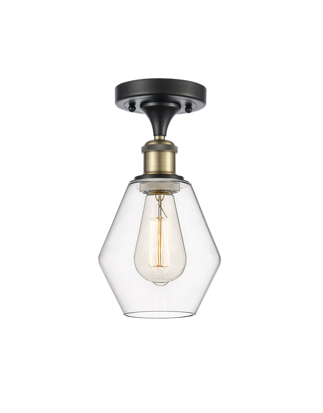 Innovations Ballston 516-1C-BAB-G652-6-LED Ceiling Light - Black Antique Brass