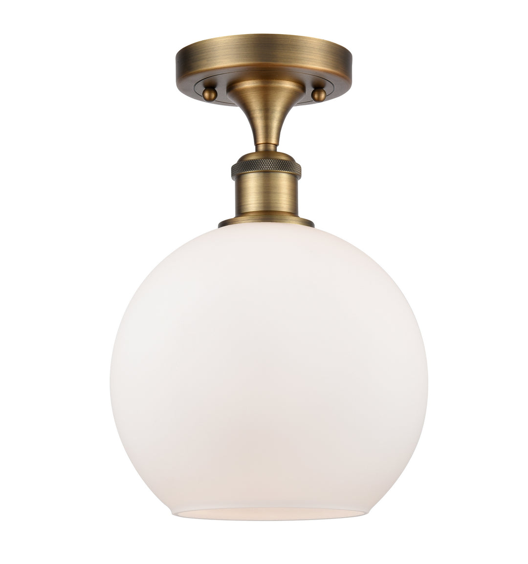 Innovations Ballston 516-1C-BB-G121-8-LED Ceiling Light - Brushed Brass