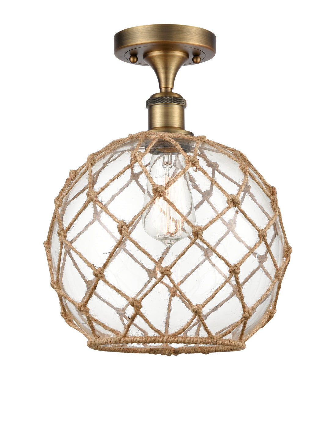 Innovations Ballston 516-1C-BB-G122-10RB-LED Ceiling Light - Brushed Brass