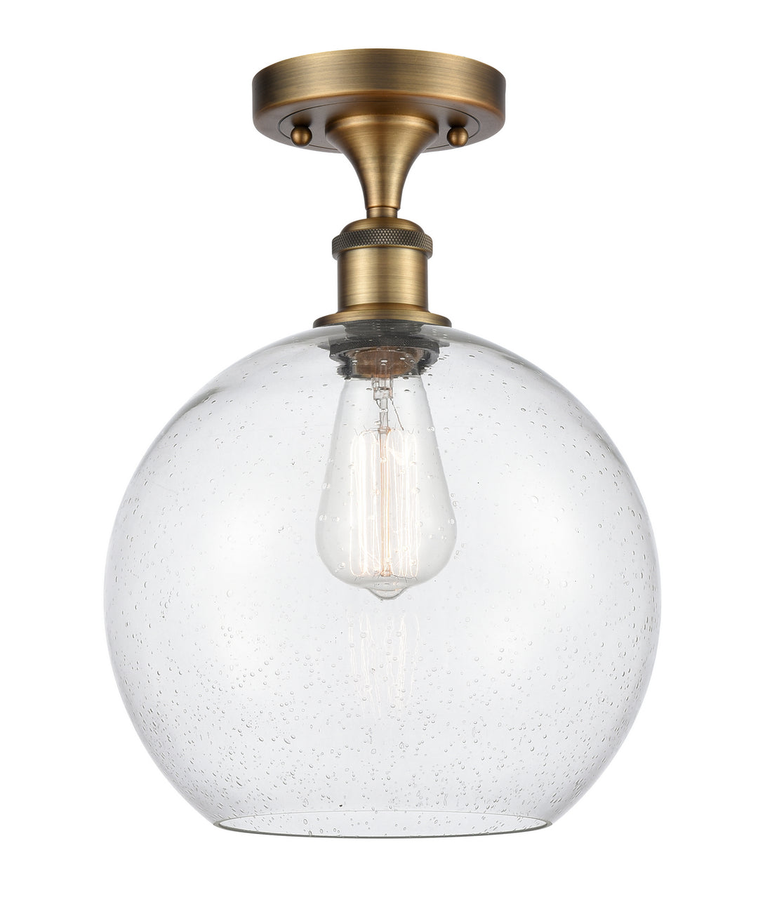 Innovations Ballston 516-1C-BB-G124-10-LED Ceiling Light - Brushed Brass