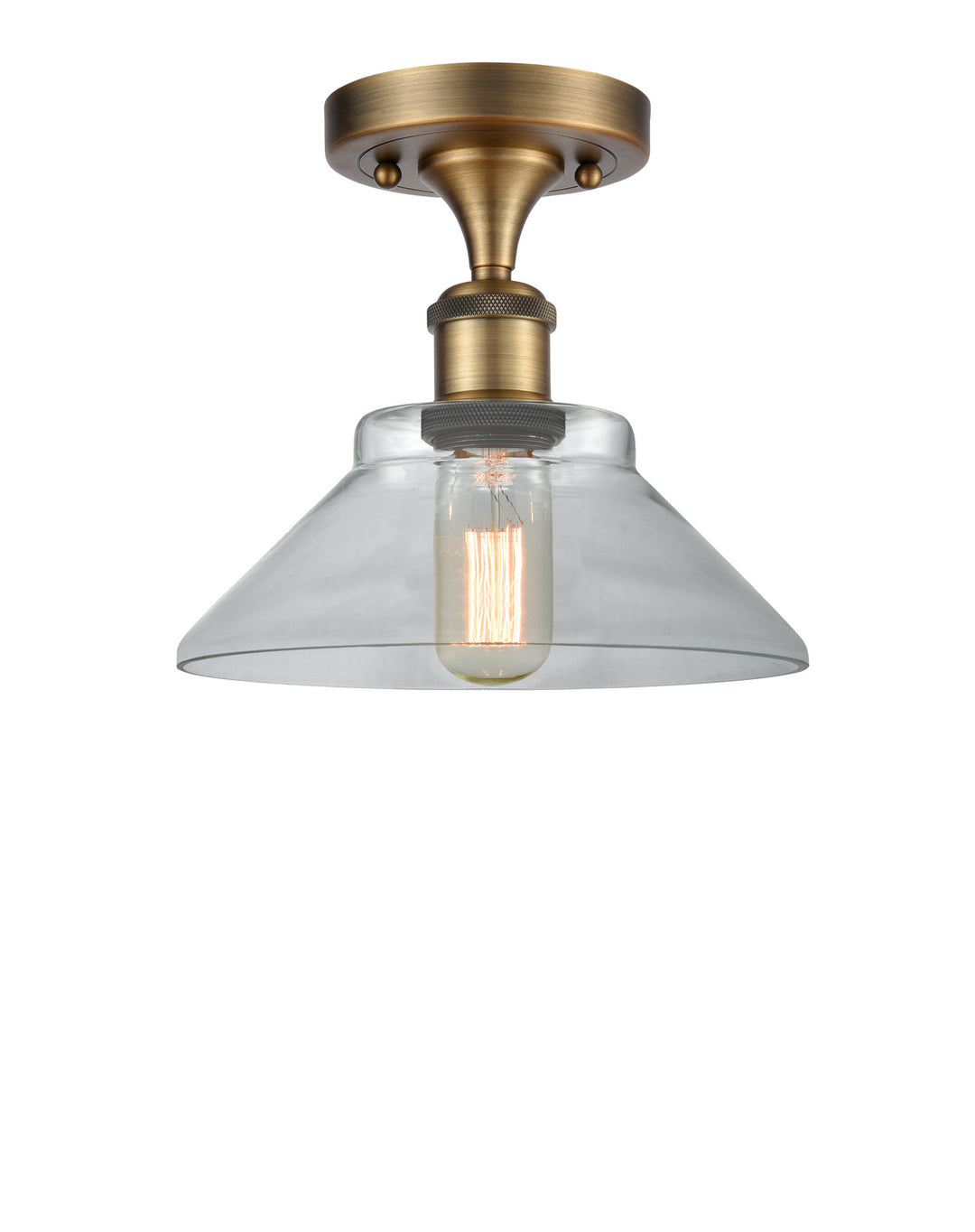 Innovations Ballston 516-1C-BB-G132-LED Ceiling Light - Brushed Brass