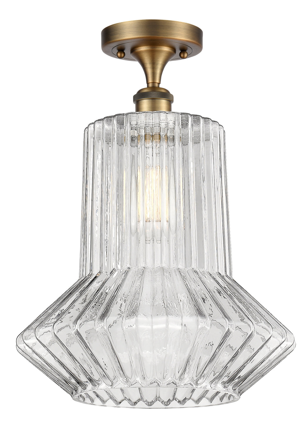 Innovations Ballston 516-1C-BB-G212-LED Ceiling Light - Brushed Brass