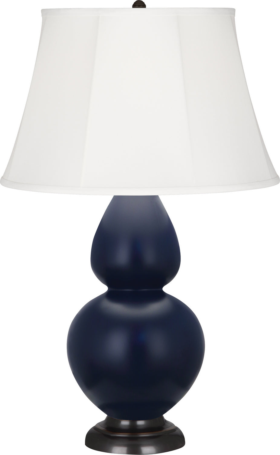 Robert Abbey Lighting MMB56 Double Gourd Lamp Matte Midnight Blue Glazed W/Deep Patina Bronze