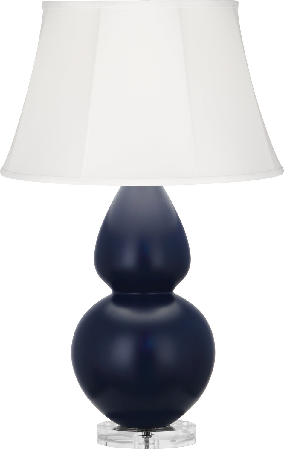 Robert Abbey Lighting MMB61 Double Gourd Lamp Matte Midnight Blue Glazed W/Lucite Base