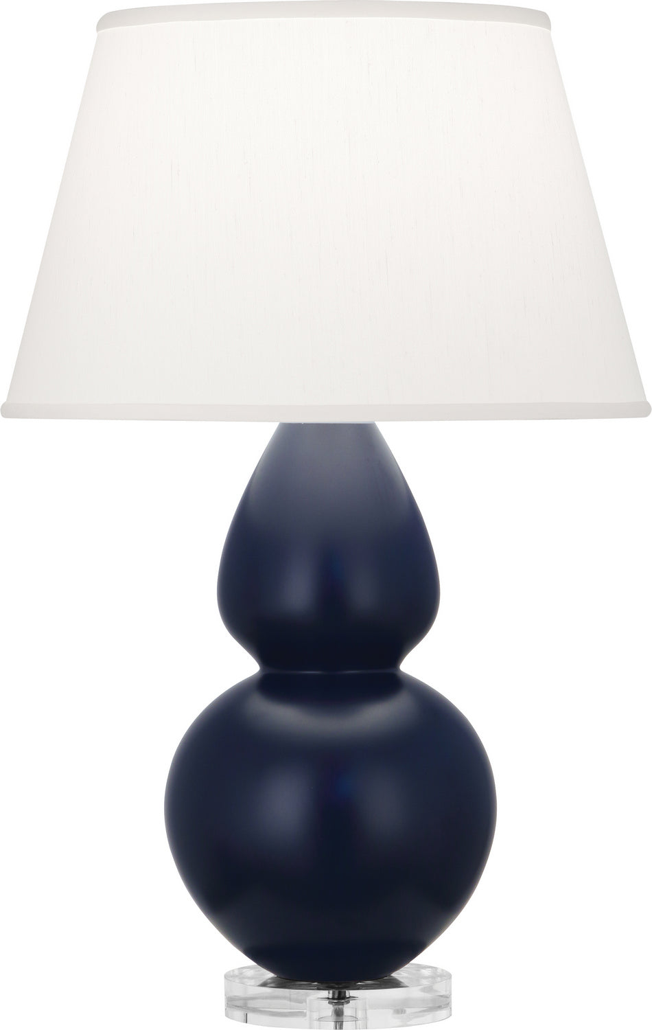 Robert Abbey Lighting MMB62 Double Gourd Lamp Matte Midnight Blue Glazed W/Lucite Base