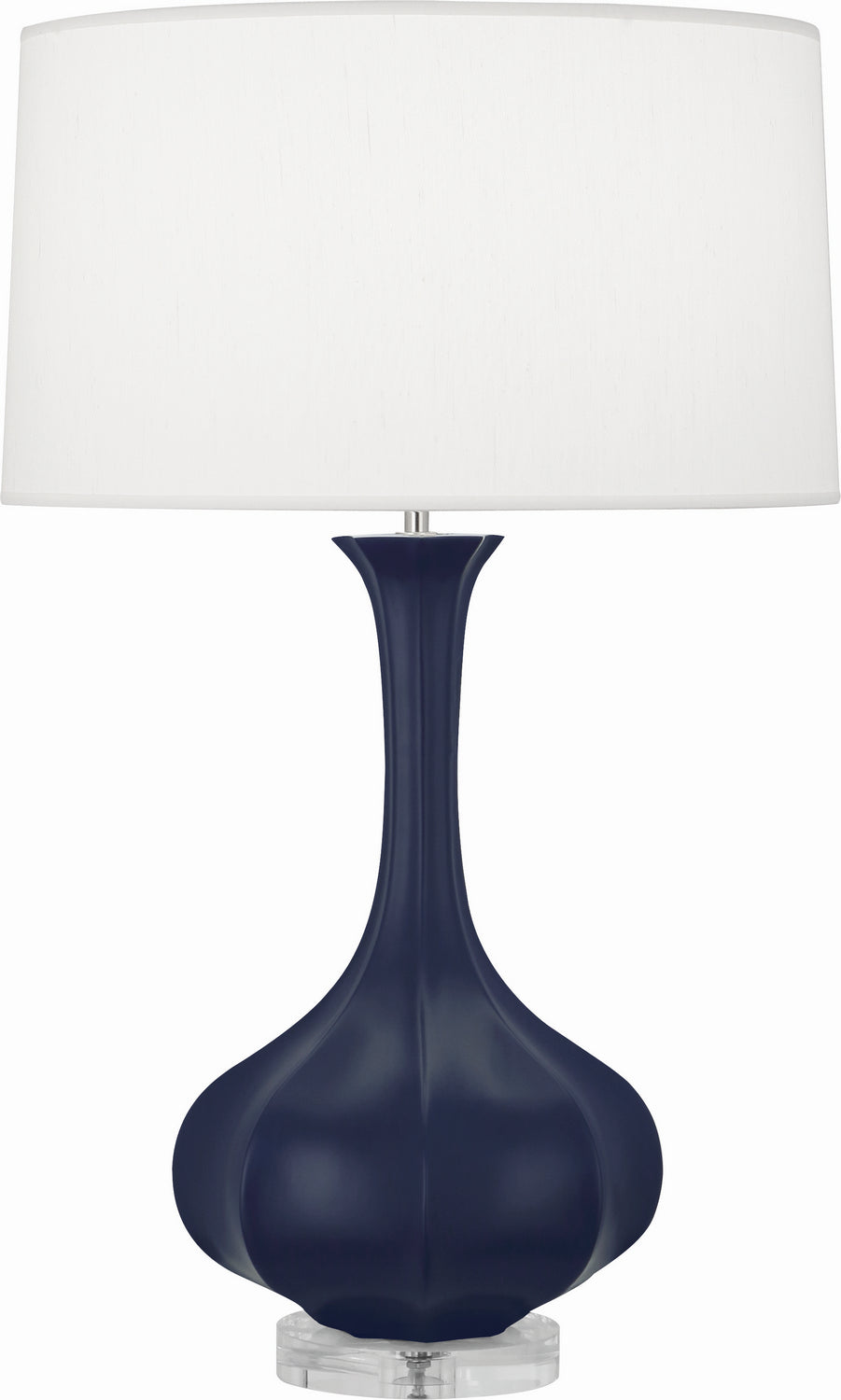 Robert Abbey Lighting MMB96 Pike Lamp Matte Midnight Blue Glazed Lucite Base