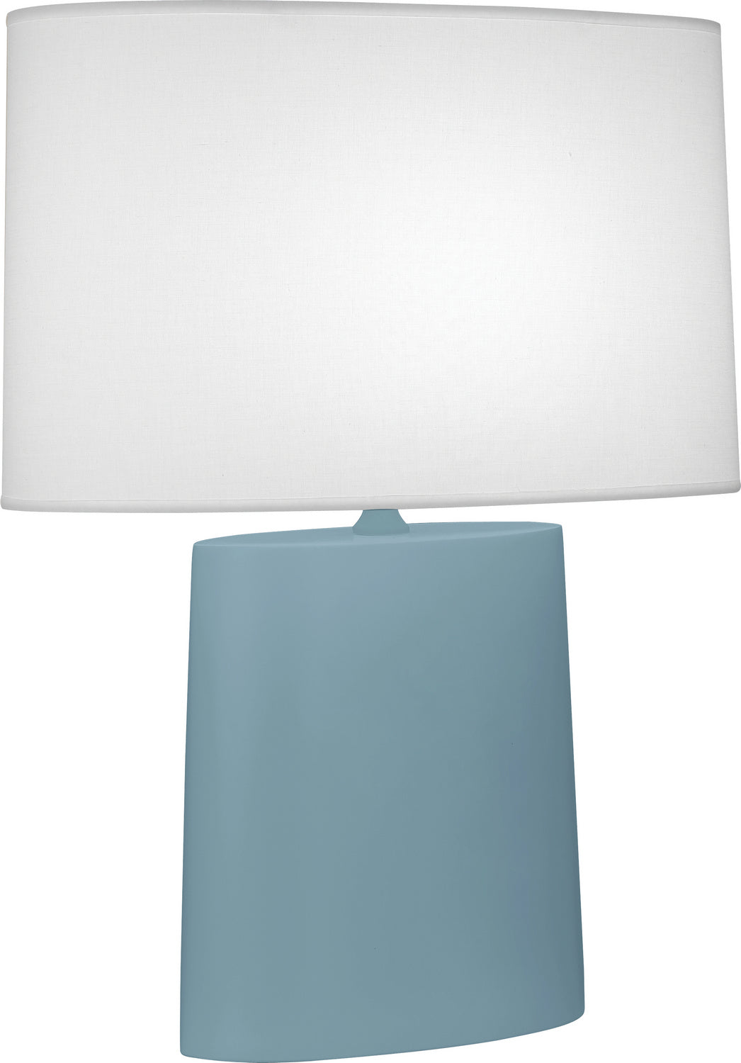 Robert Abbey Lighting MOB03 Victor Lamp Matte Steel Blue Glazed