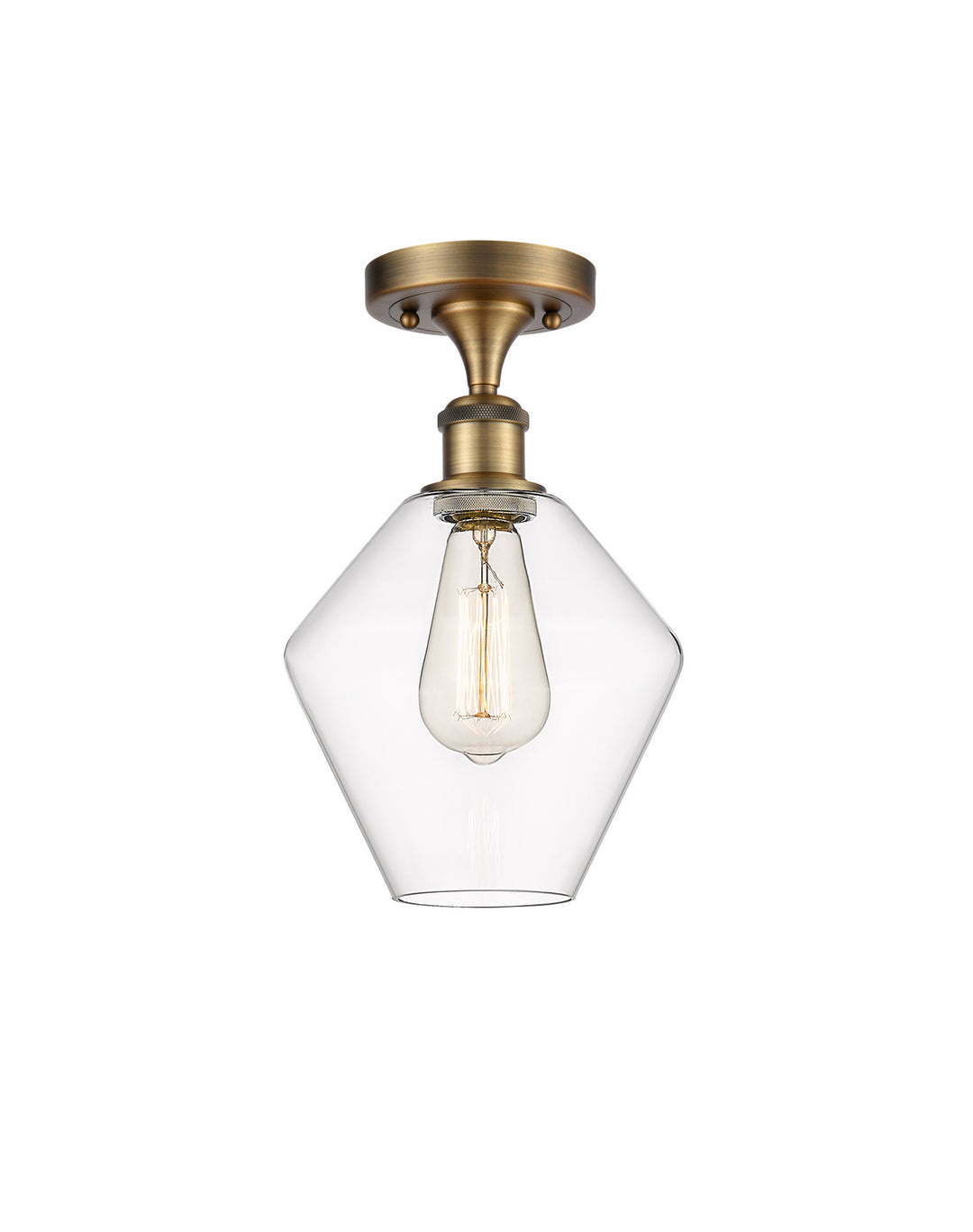 Innovations Ballston 516-1C-BB-G652-8-LED Ceiling Light - Brushed Brass