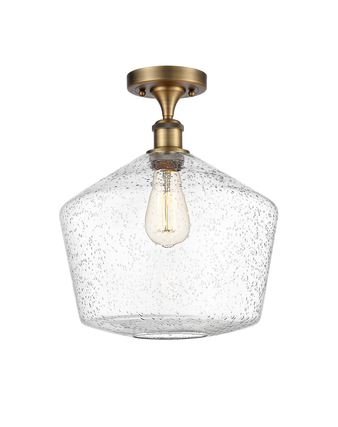 Innovations Ballston 516-1C-BB-G654-12-LED Ceiling Light - Brushed Brass
