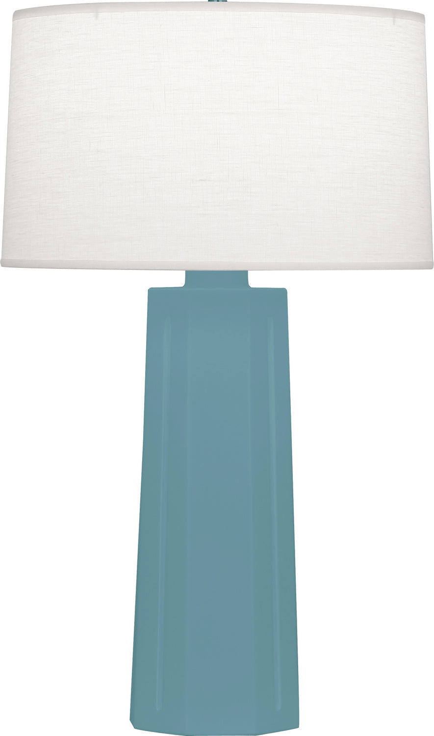 Robert Abbey Lighting MOB60 Mason Lamp Matte Steel Blue Glazed