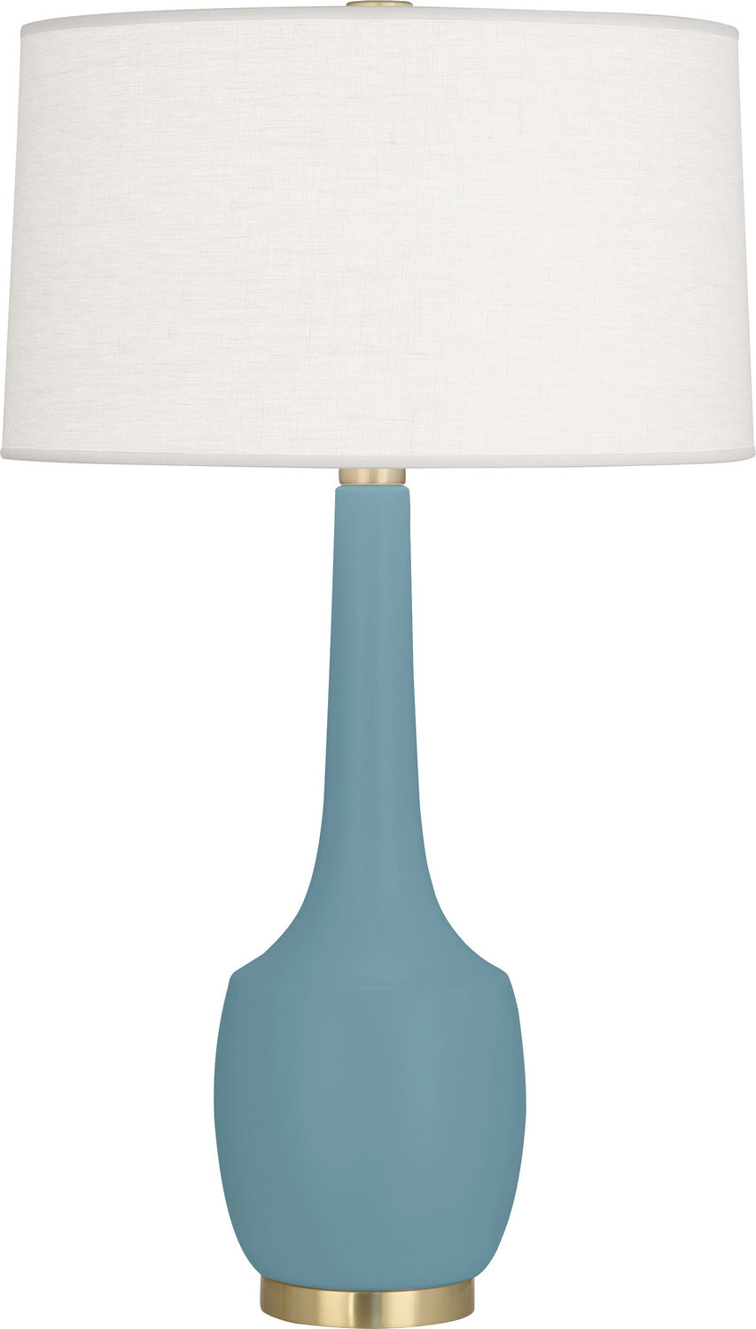 Robert Abbey Lighting MOB70 Delilah Lamp Matte Steel Blue Glazed