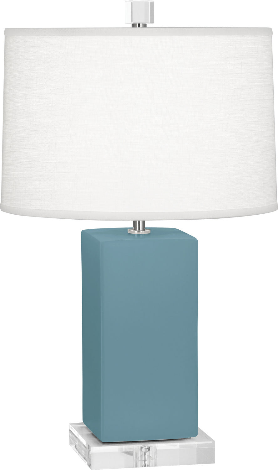 Robert Abbey Lighting MOB90 Harvey Lamp Matte Steel Blue Glazed