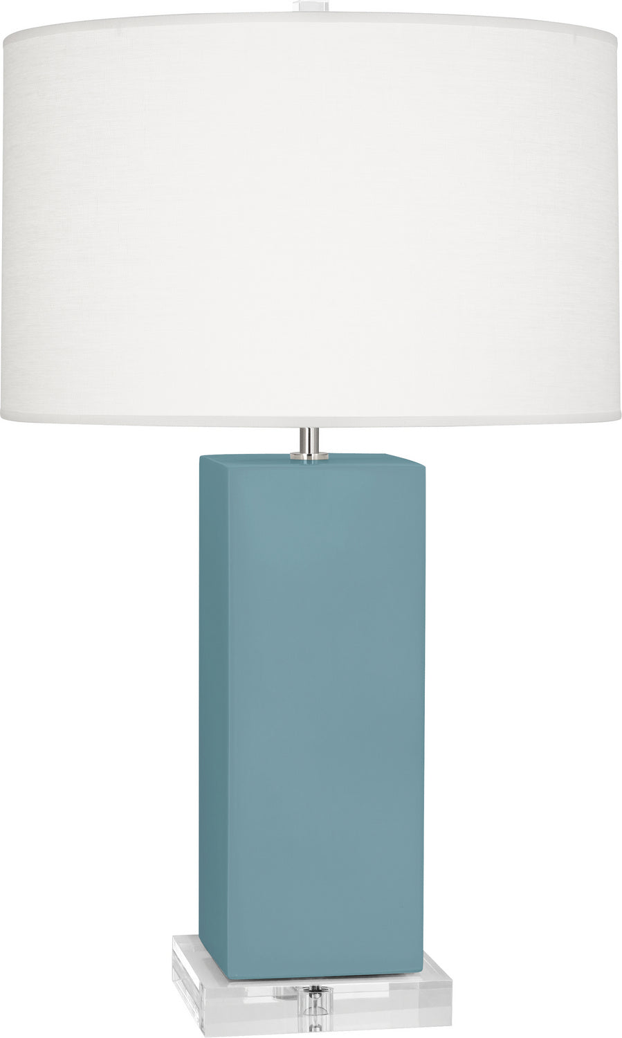 Robert Abbey Lighting MOB95 Harvey Lamp Matte Steel Blue Glazed