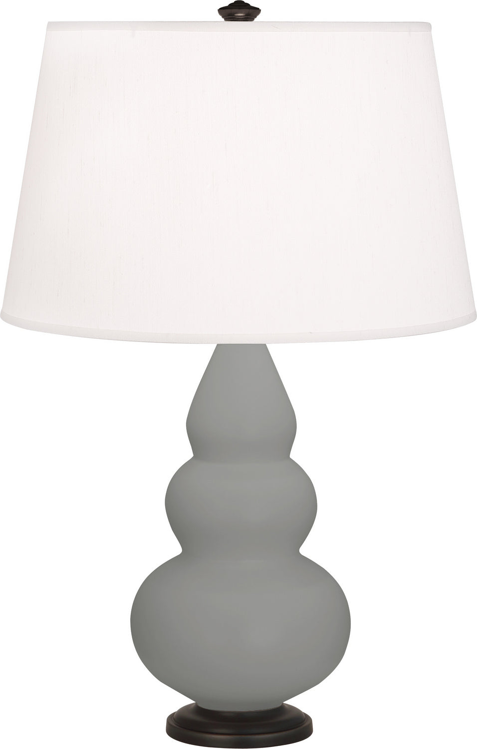 Robert Abbey Lighting MST31 Small Triple Gourd Lamp Matte Smoky Taupe Glazed W/Deep Patina Bronze