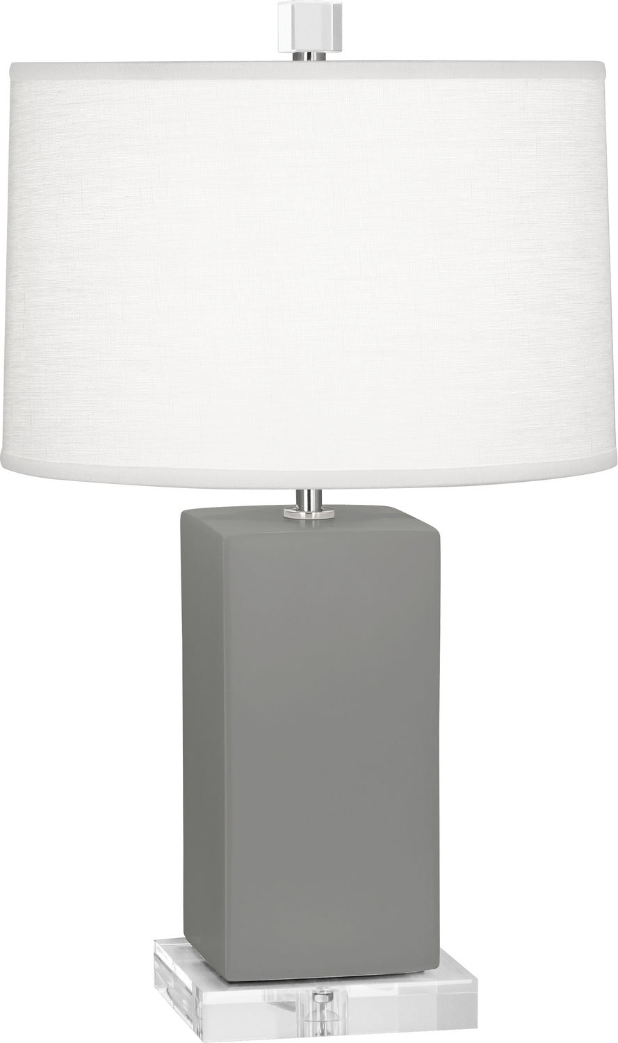 Robert Abbey Lighting MST90 Harvey Lamp Matte Smoky Taupe Glazed