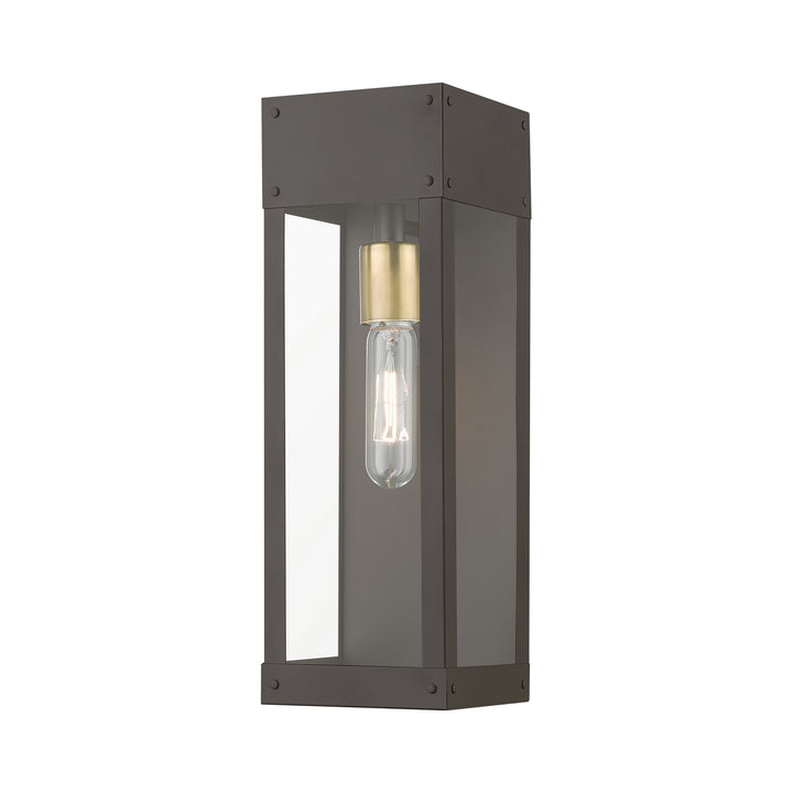 Livex Barrett 20873-07 Wall Sconce Light - Bronze w/Antique Brass Candle