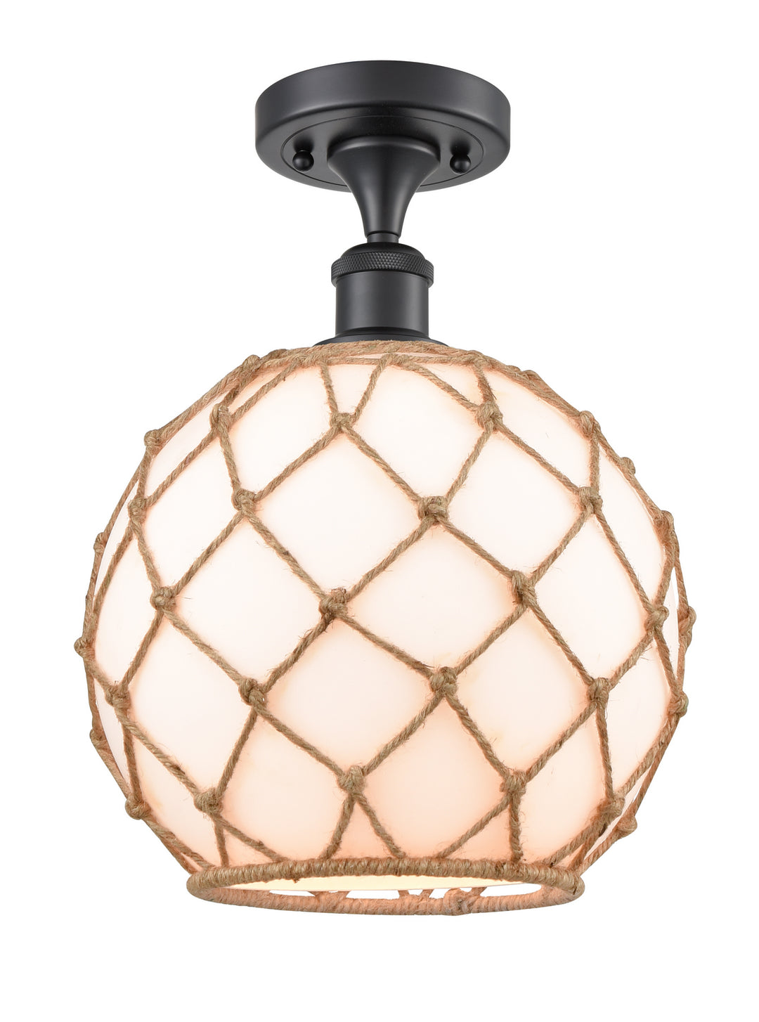 Innovations Ballston 516-1C-BK-G121-10RB-LED Ceiling Light - Matte Black