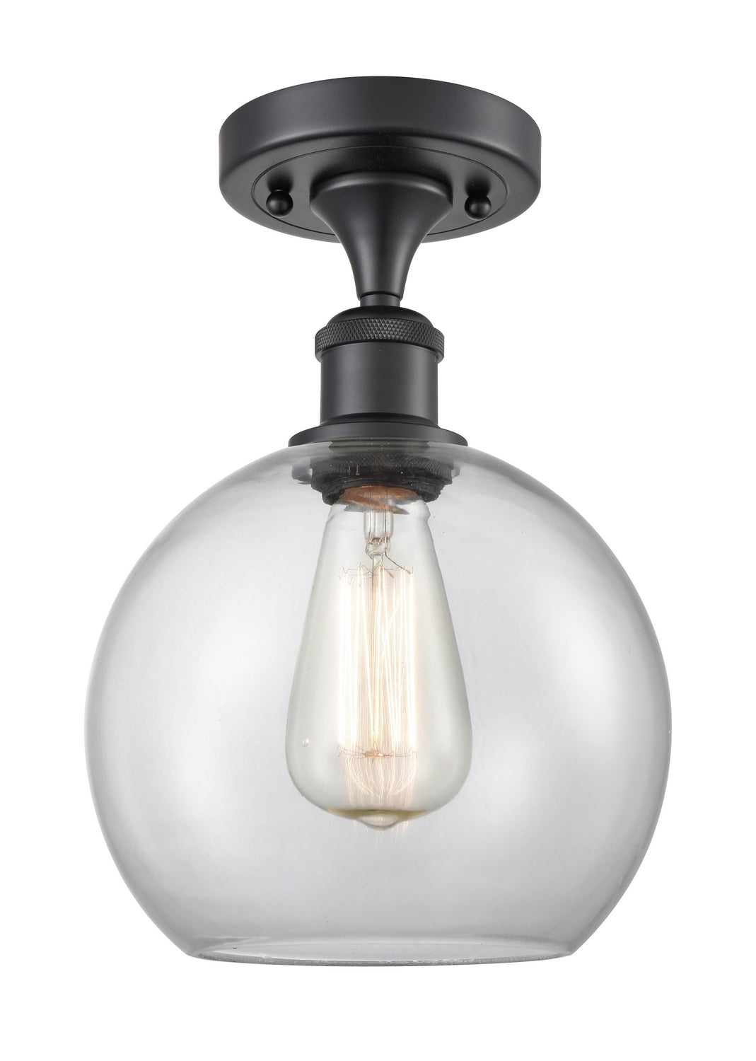 Innovations Ballston 516-1C-BK-G122-8-LED Ceiling Light - Matte Black