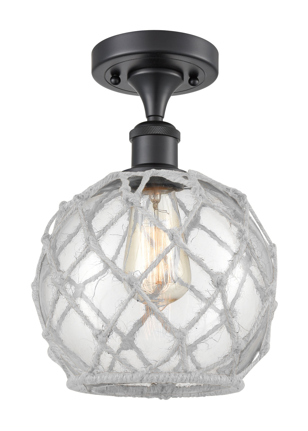 Innovations Ballston 516-1C-BK-G122-8RW-LED Ceiling Light - Matte Black