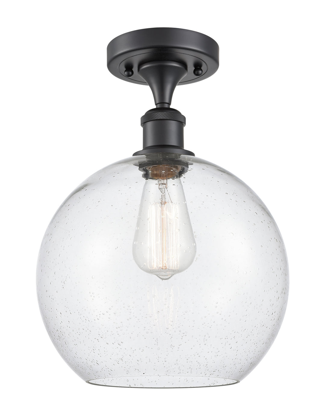 Innovations Ballston 516-1C-BK-G124-10-LED Ceiling Light - Matte Black