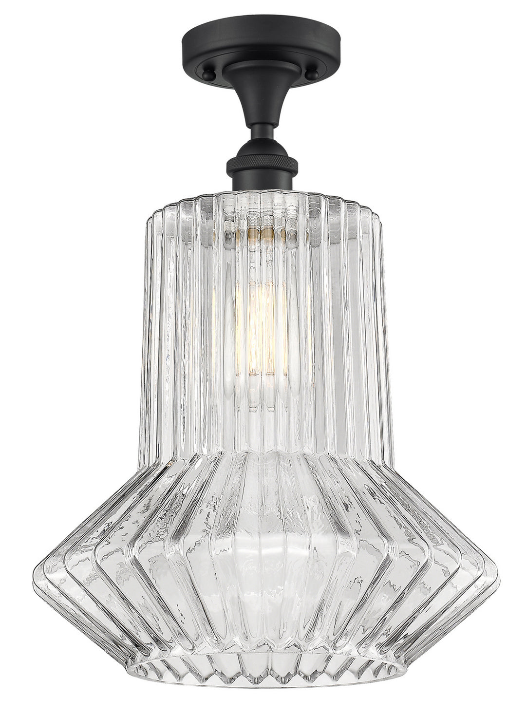 Innovations Ballston 516-1C-BK-G212-LED Ceiling Light - Matte Black