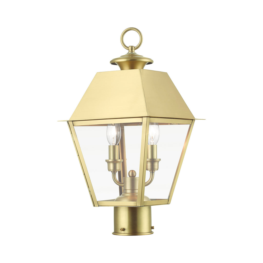 Livex Lighting 27216-08  Wentworth Outdoor Natural Brass