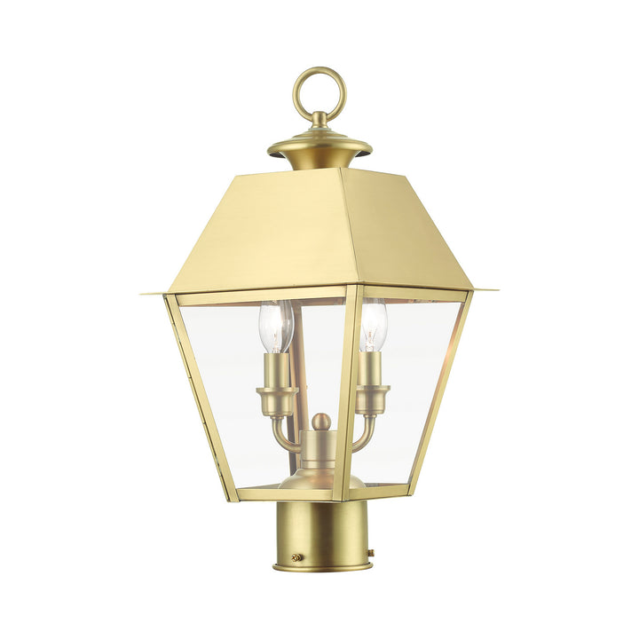 Livex Lighting 27216-08  Wentworth Outdoor Natural Brass