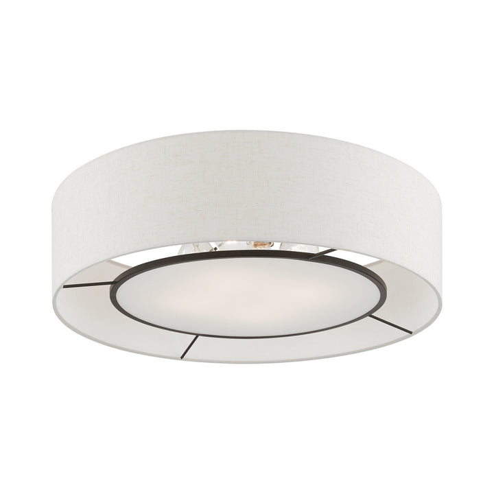 Livex Ellsworth 40144-91 Ceiling Light - Brushed Nickel w/Shiny White