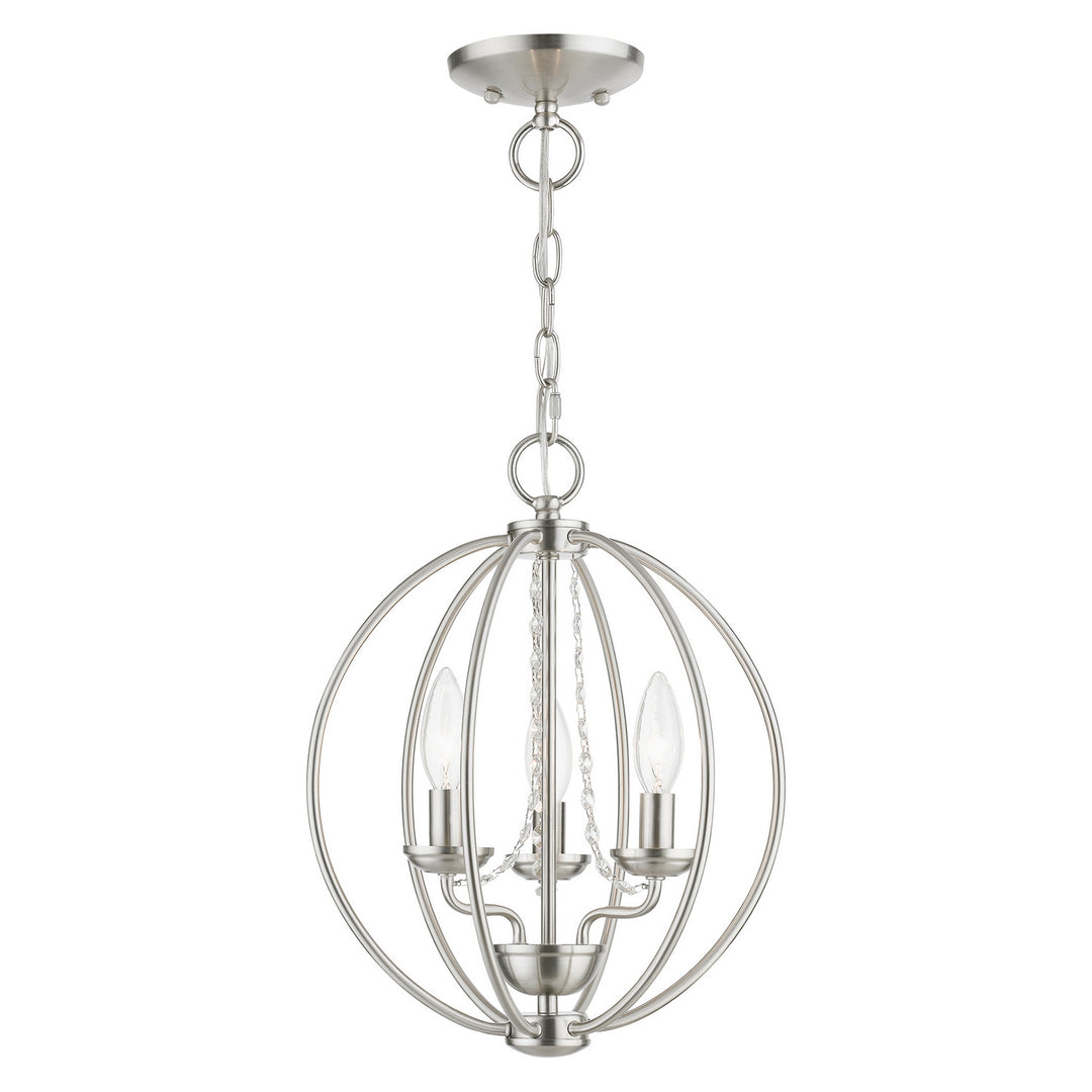 Livex Arabella 40913-91 Chandelier Light - Brushed Nickel