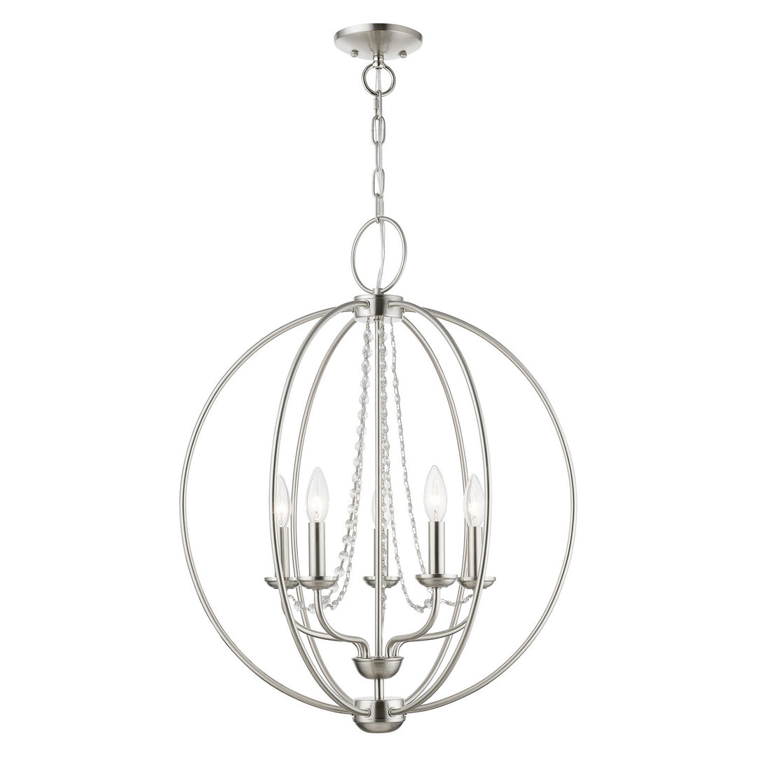 Livex Arabella 40915-91 Chandelier Light - Brushed Nickel