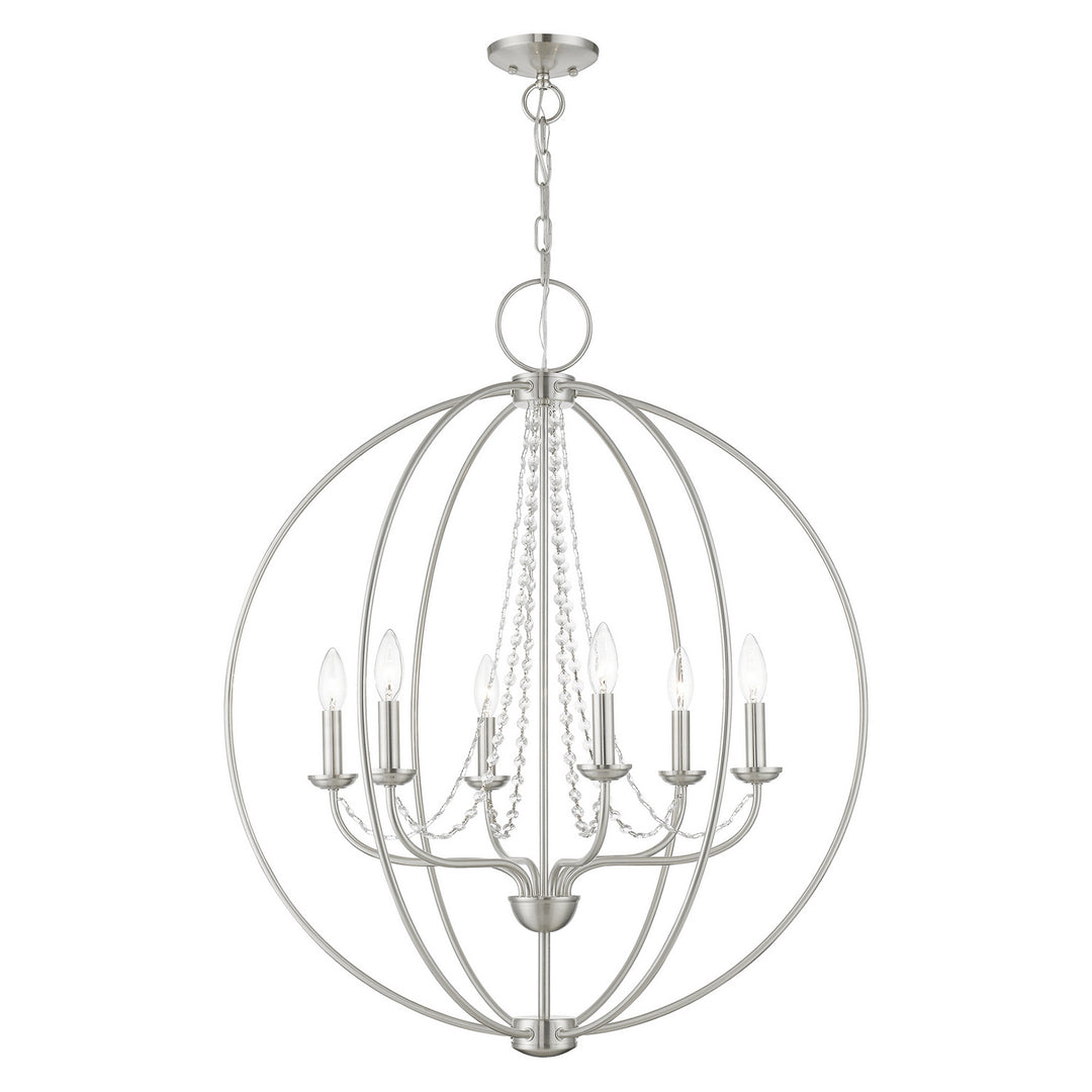 Livex Arabella 40916-91 Chandelier Light - Brushed Nickel