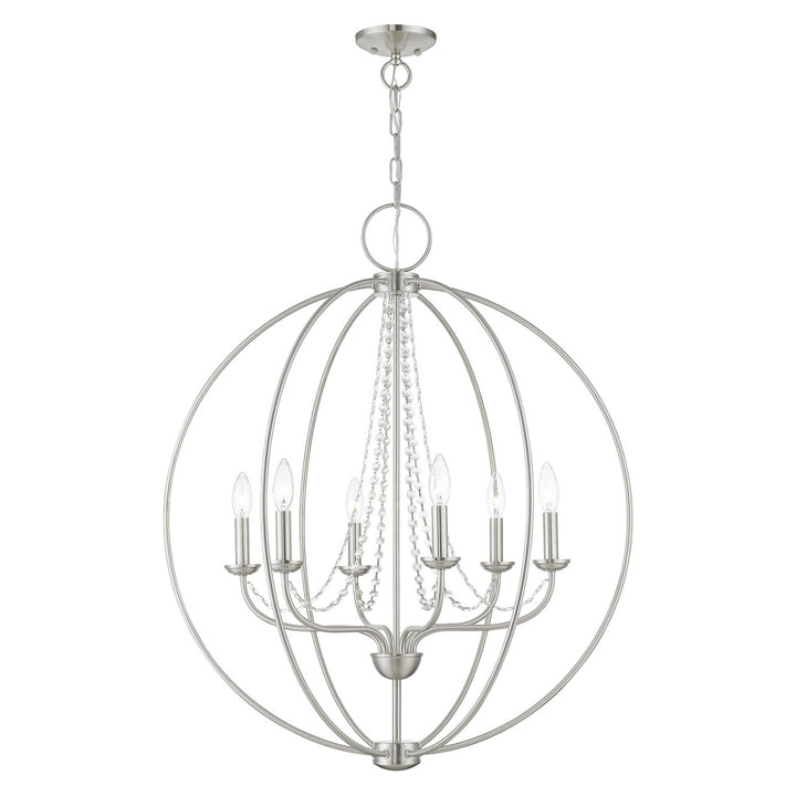 Livex Arabella 40916-91 Chandelier Light - Brushed Nickel