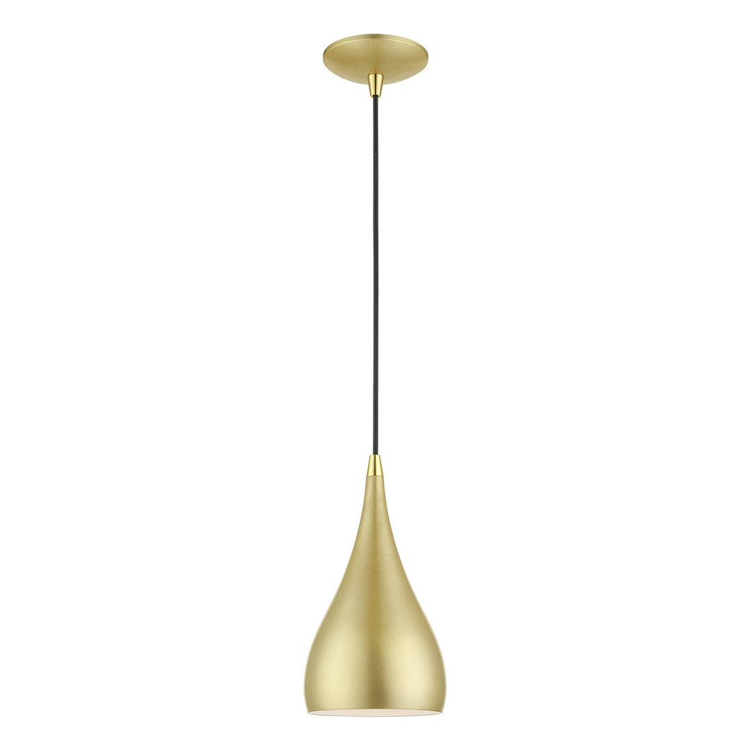 Livex Amador 41171-33 Pendant Light - Soft Gold w/Polished Brass