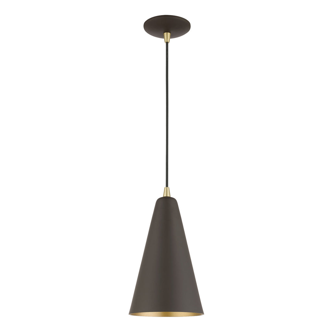 Livex Dulce 41175-07 Pendant Light - Bronze w/Antique Brass