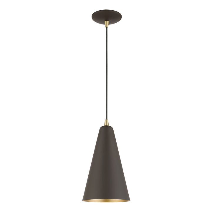 Livex Dulce 41175-07 Pendant Light - Bronze w/Antique Brass