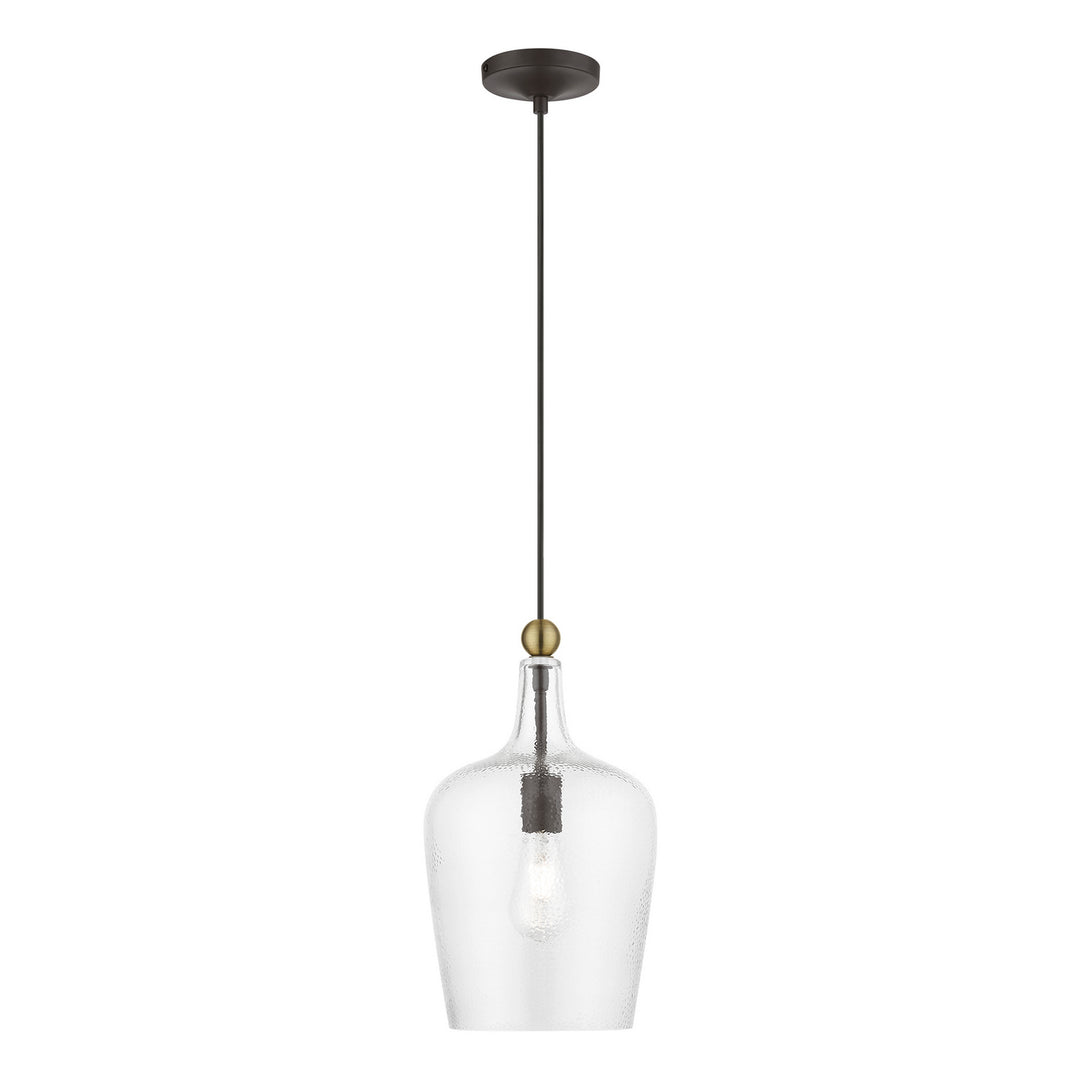 Livex Avery 41237-07 Pendant Light - Bronze w/Antique Brass