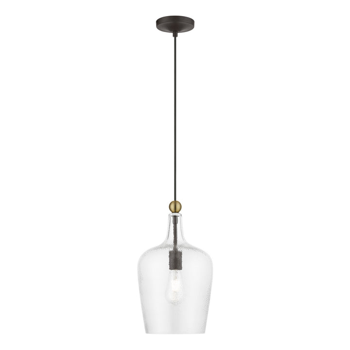 Livex Avery 41237-07 Pendant Light - Bronze w/Antique Brass