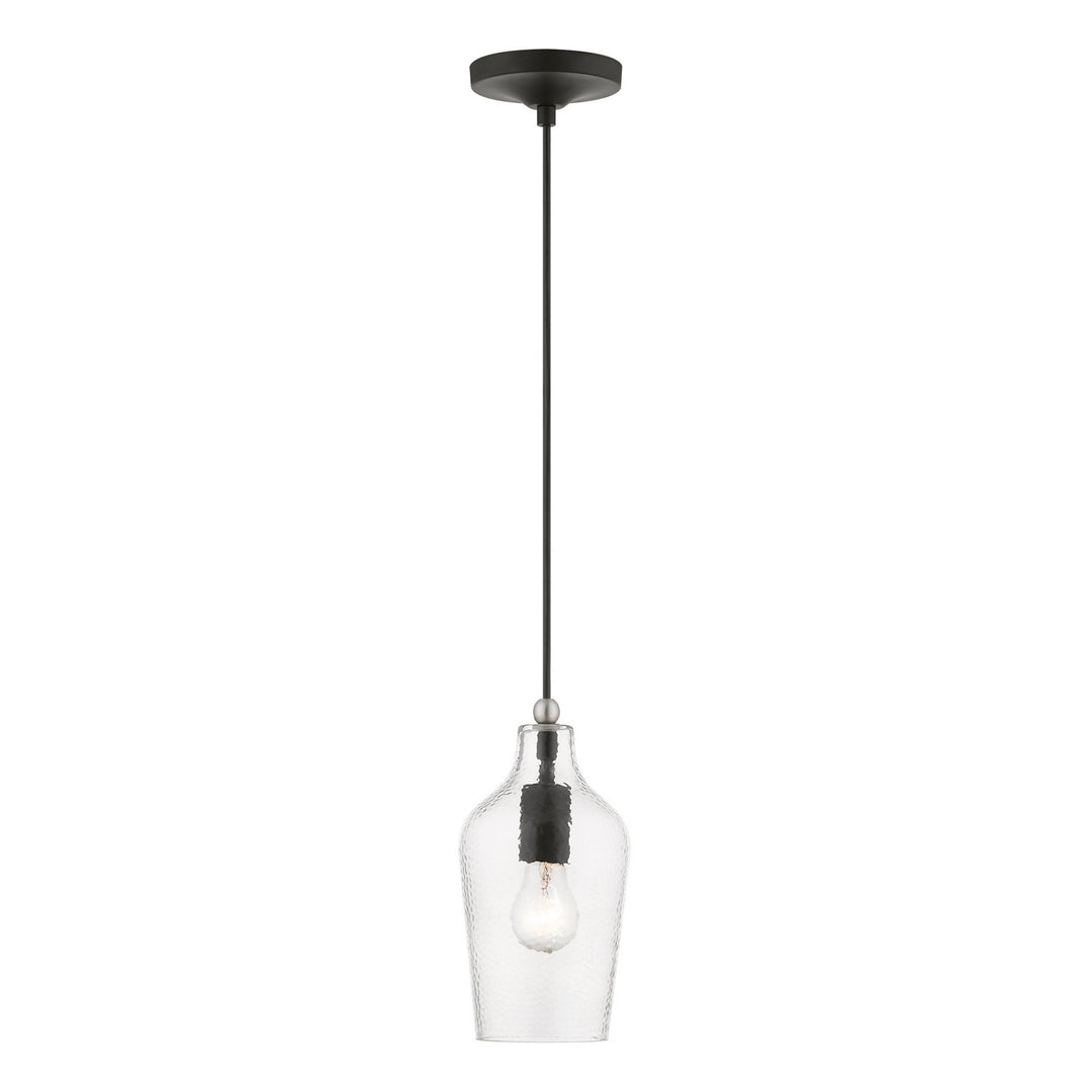 Livex Avery 41240-04 Pendant Light - Black w/Brushed Nickel