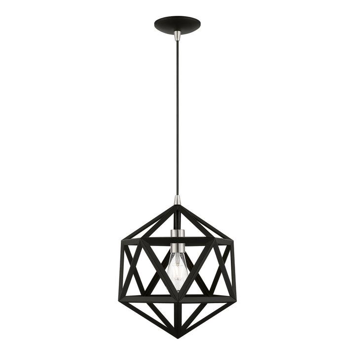 Livex Ashland 41328-04 Pendant Light - Black w/Brushed Nickel