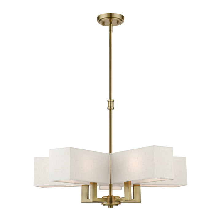 Livex Rubix 42665-01 Chandelier Light - Antique Brass