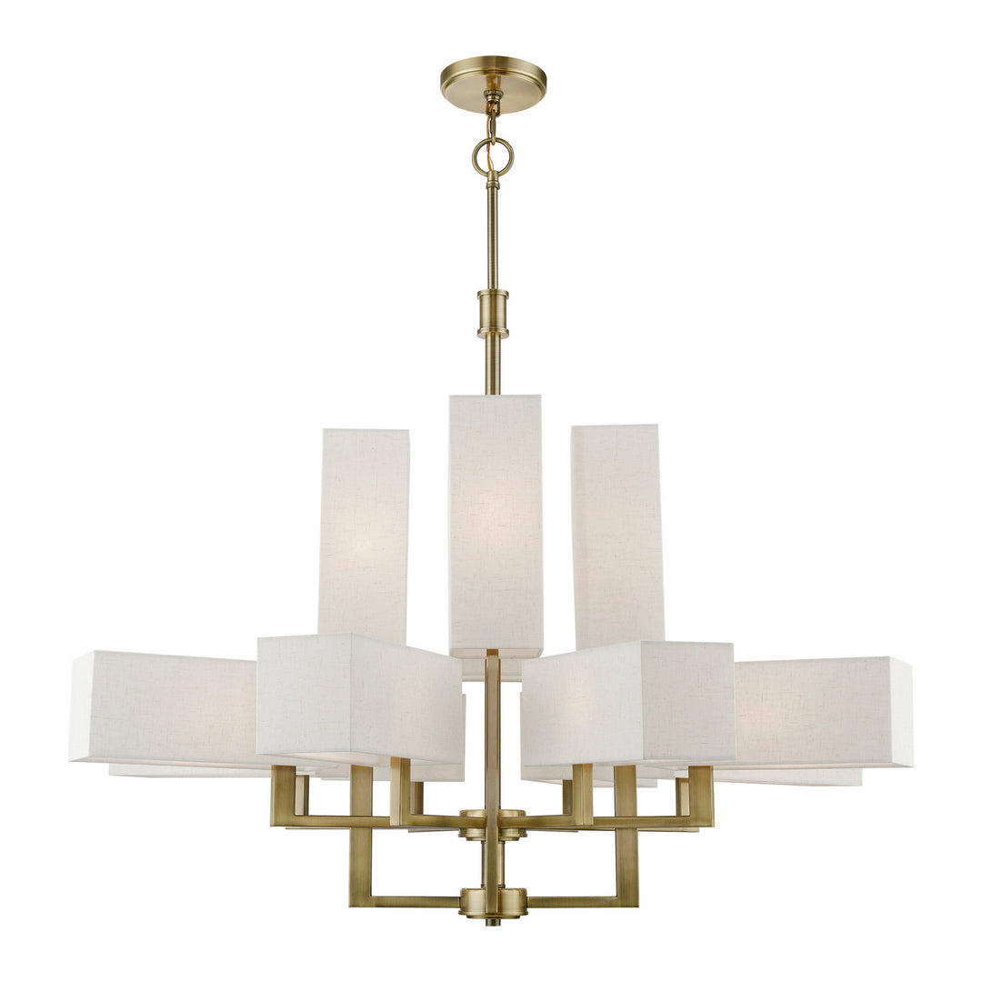 Livex Rubix 42669-01 Chandelier Light - Antique Brass