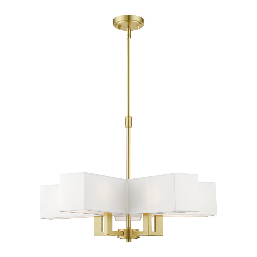 Livex Rubix 42675-12 Chandelier Light - Satin Brass