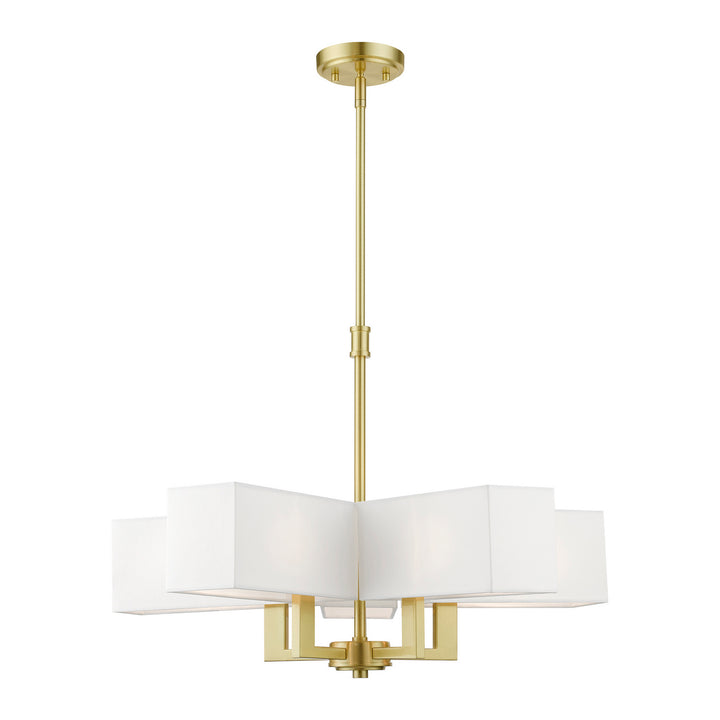 Livex Rubix 42675-12 Chandelier Light - Satin Brass