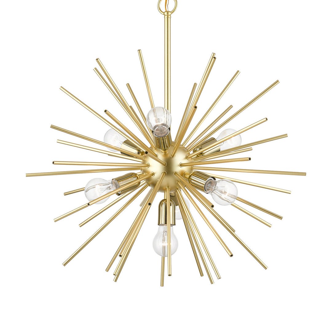 Livex Tribeca 46175-33 Chandelier Light - Soft Gold w/Polished Brass