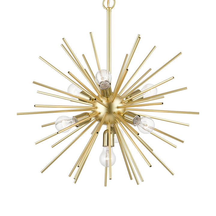 Livex Tribeca 46175-33 Chandelier Light - Soft Gold w/Polished Brass