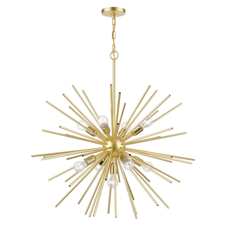 Livex Tribeca 46176-33 Chandelier Light - Soft Gold w/Polished Brass